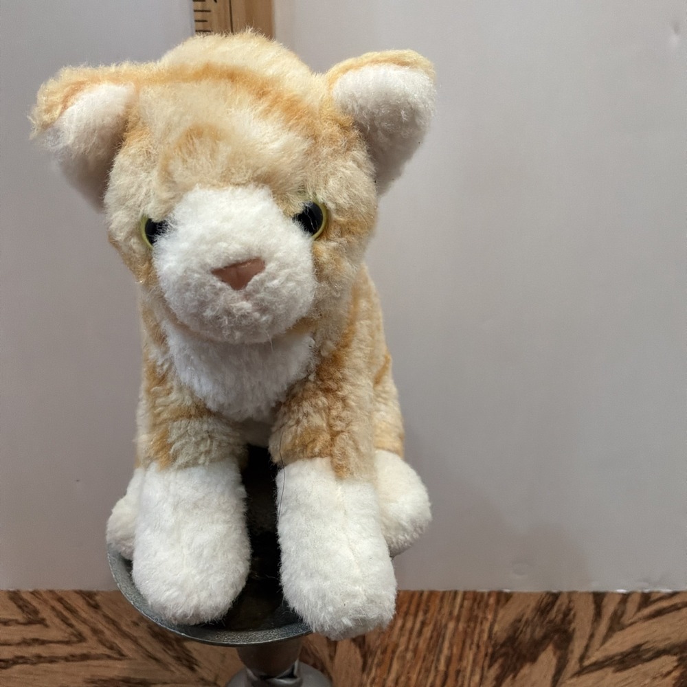 Wild Republic Mini Cuddlekins Orange Tabby Cat Plush Striped Stuffed Animal 2016